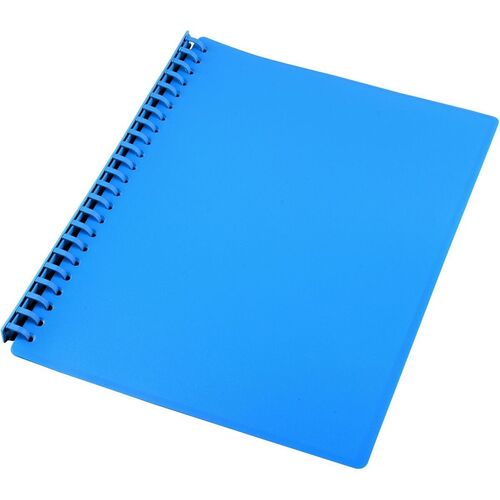Display Book Bantex A4 20P Mat Cover Light Blue Refillable